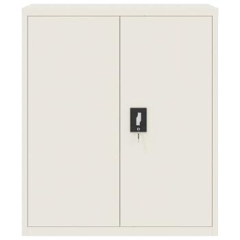 Aktenschrank Weiß 90x40x145 cm Stahl
