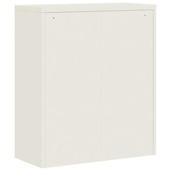 Aktenschrank Weiß 90x40x145 cm Stahl