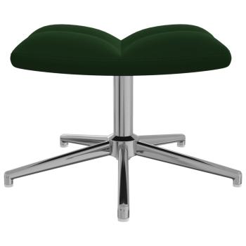 Relaxsessel mit Hocker Dunkelgrün Samt