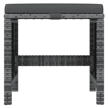 19-tlg. Garten-Essgruppe mit Kissen Grau Poly Rattan
