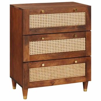 Sideboard Set 2 pcs Braun 60 x 33.5 x 75 cm Massivholz Mango