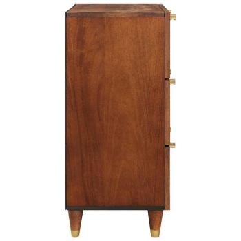 Sideboard Set 2 pcs Braun 60 x 33.5 x 75 cm Massivholz Mango