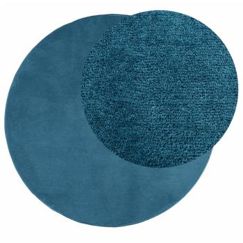 Teppich OVIEDO Kurzflor Türkis Ø 200 cm