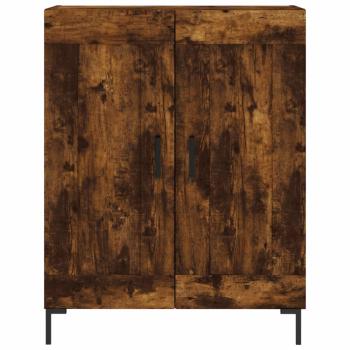 Highboard Räuchereiche 69,5x34x180 cm Holzwerkstoff