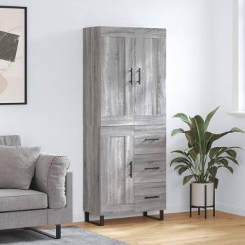 ARDEBO.de - Highboard Grau Sonoma 69,5x34x180 cm Holzwerkstoff