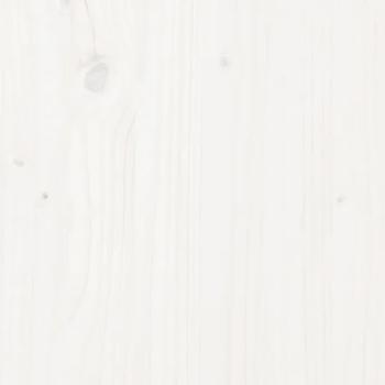 Massivholzbett ohne Matratze Weiß 140x200 cm Kiefernholz