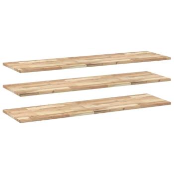 Schweberegale 3 Stk. 160x40x2 cm Massivholz Akazie Unbehandelt