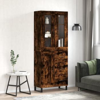 ARDEBO.de - Highboard Räuchereiche 69,5x34x180 cm Holzwerkstoff