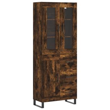 Highboard Räuchereiche 69,5x34x180 cm Holzwerkstoff