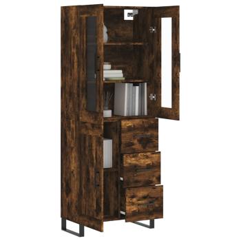 Highboard Räuchereiche 69,5x34x180 cm Holzwerkstoff