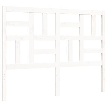 Massivholzbett ohne Matratze Weiß 140x190 cm Kiefernholz