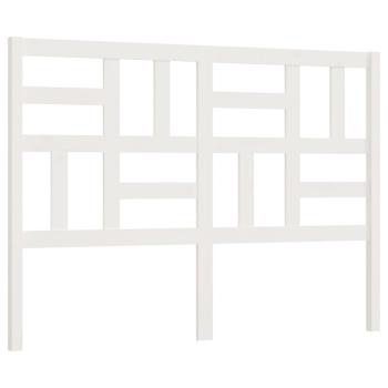 Bett-Kopfteil Weiß 146x4x104 cm Massivholz Kiefer