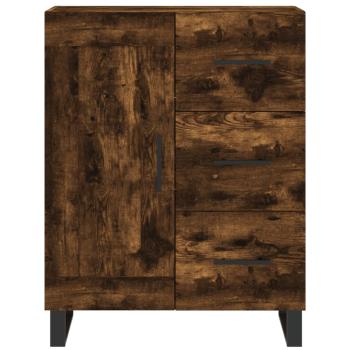 Highboard Räuchereiche 69,5x34x180 cm Holzwerkstoff