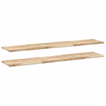 Schweberegale 2 Stk. 120x30x2 cm Massivholz Akazie Unbehandelt