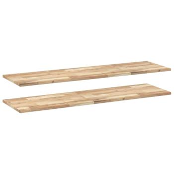 Schweberegale 2 Stk. 160x40x2 cm Massivholz Akazie Unbehandelt