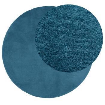 Teppich OVIEDO Kurzflor Türkis Ø 160 cm