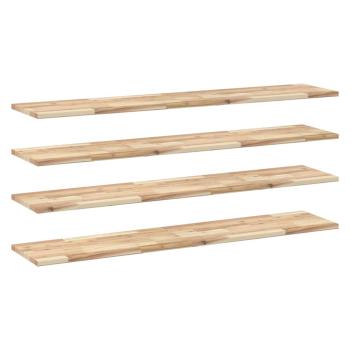 Schweberegale 4 Stk. 160x30x2 cm Massivholz Akazie Unbehandelt