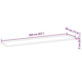 Schweberegale 4 Stk. 160x30x2 cm Massivholz Akazie Unbehandelt