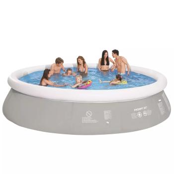 ARDEBO.de - Jilong Aufblasbarer Pool Grau 450×122 cm