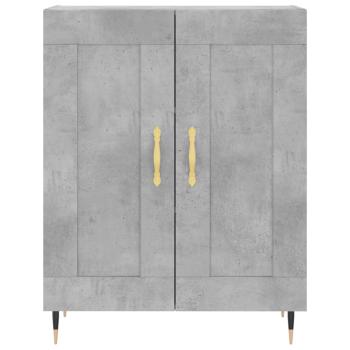 Highboard Betongrau 69,5x34x180 cm Holzwerkstoff