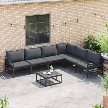 Garten-Sofa-Set 6 pcs Anthrazit Stahl