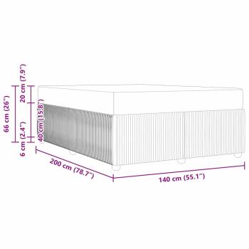 Bettgestell Sonstiges Dunkelbraun 140 x 200 cm Stoff