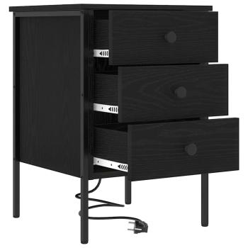 Nachttische 2 pcs Schwarze Eiche 42 x 41 x 61 cm Holzwerkstoff