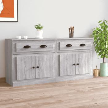 ARDEBO.de - Sideboards 2 Stk. Grau Sonoma Holzwerkstoff