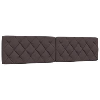 ARDEBO.de - Bettgestell mit LED ohne Matratze Dunkelbraun 200x200 cm Stoff