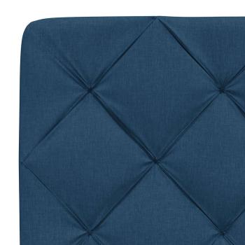 Bett mit Matratze Blau 80x200 cm Stoff