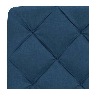 Bettgestell mit LED ohne Matratze Blau 80x200 cm Stoff