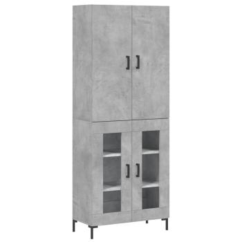 Highboard Betongrau 69,5x34x180 cm Holzwerkstoff