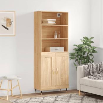 ARDEBO.de - Highboard Sonoma-Eiche 69,5x34x180 cm Holzwerkstoff