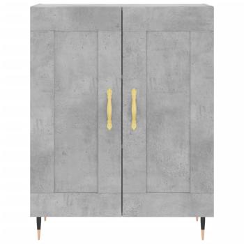 Highboard Betongrau 69,5x34x180 cm Holzwerkstoff