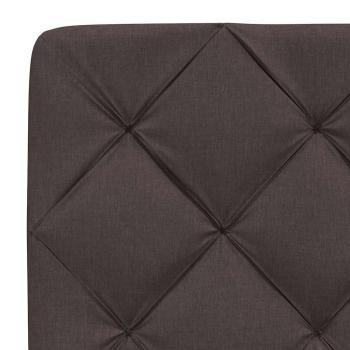 ARDEBO.de - Bettgestell ohne Matratze Dunkelbraun 200x200 cm Stoff