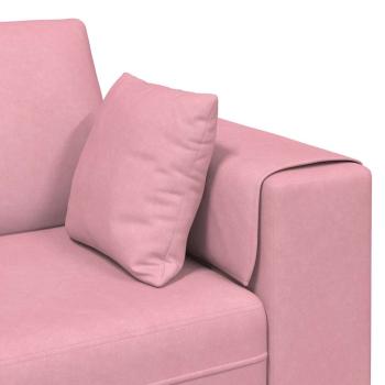 Samt Sofa mit Kissen mit Kissen 3 pcs Rosa 208 cm Samt