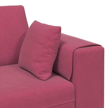 Samt Sofa mit Kissen mit Kissen 3 pcs Weinrot 208 cm Samt