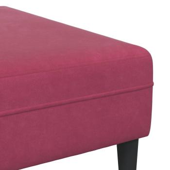 Samt Sofa mit Kissen mit Kissen 3 pcs Weinrot 208 cm Samt