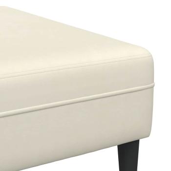 Samt Sofa mit Kissen mit Kissen 3 pcs Cremefarben 208 cm Samt