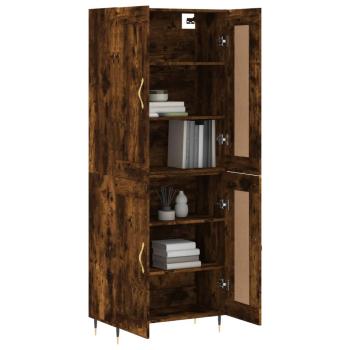 Highboard Räuchereiche 69,5x34x180 cm Holzwerkstoff
