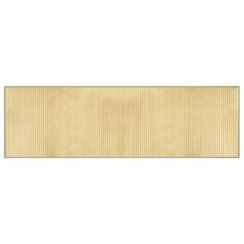 Teppich Rechteckig Hell Natur 60x200 cm Bambus