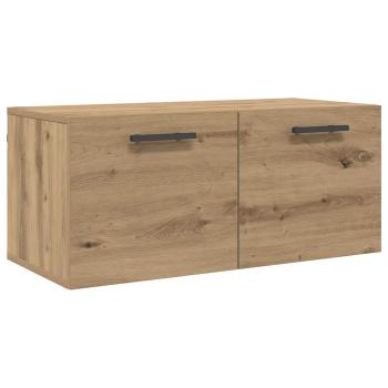 Wandschrank Eiche handwerklich 80 x 36.5 x 35 cm Holzwerkstoff