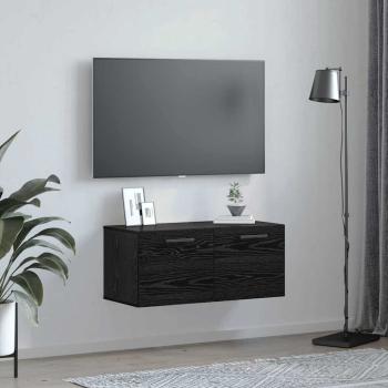 Wandschrank Schwarze Eiche 80 x 36.5 x 35 cm Holzwerkstoff