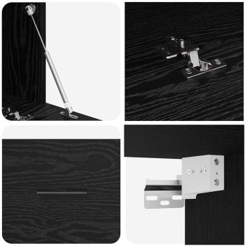 Wandschrank Schwarze Eiche 100 x 36.5 x 35 cm Holzwerkstoff