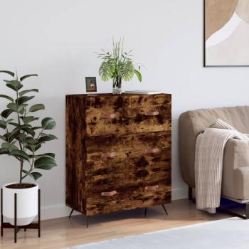ARDEBO.de - Kommode Räuchereiche 69,5x34x90 cm Holzwerkstoff