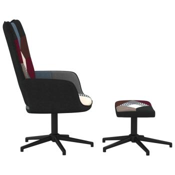 Relaxsessel mit Hocker Patchwork Stoff