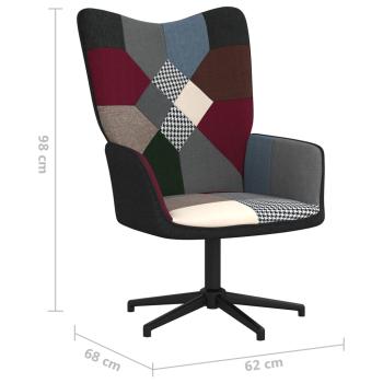 Relaxsessel mit Hocker Patchwork Stoff