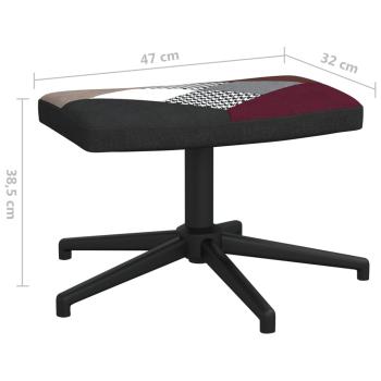 Relaxsessel mit Hocker Patchwork Stoff