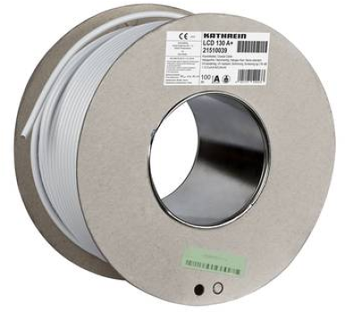 Kathrein LCD 130A+ Koaxkabel, 130dB, B2Ca, Trommel 500m, PVC, weiß (21510041)