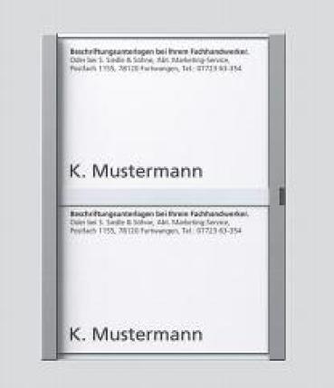 ARDEBO.de Siedle 029041 Namensschild, Silber-Metallic (200029041-00)